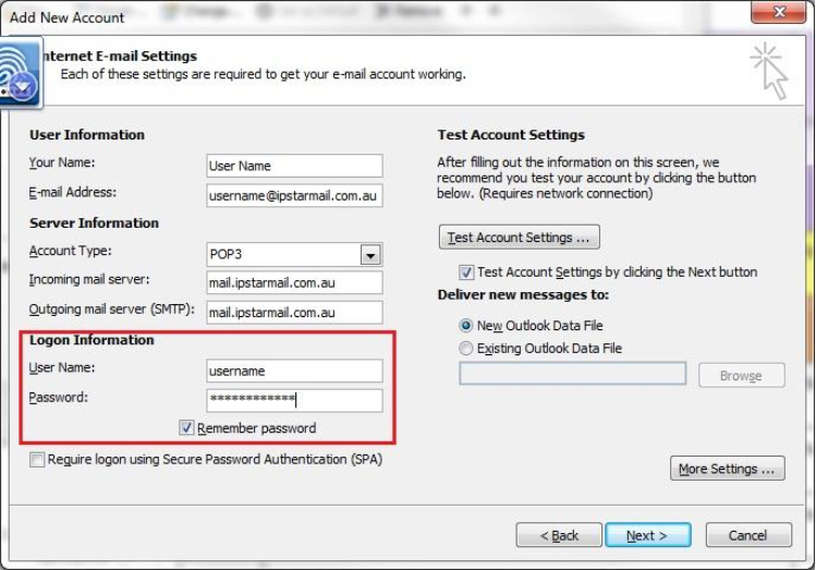 logon-information-outlook