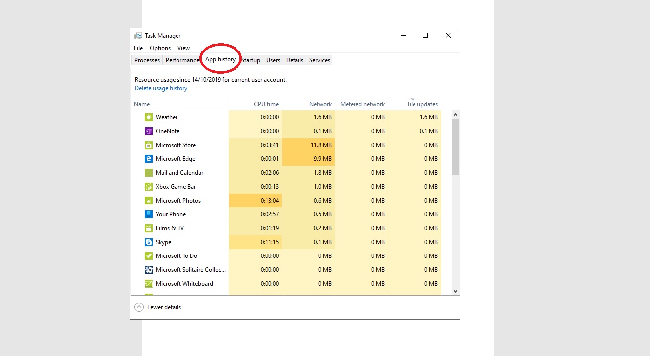 Windows 10 Task Manager